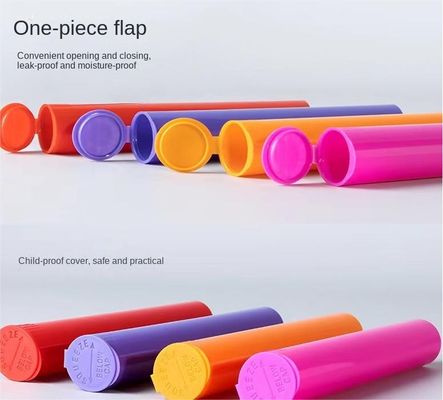 Multifunktioneel Custom Color Waterproof Plastic Pre Roll Tube met Squeeze Pop Top Caps Geen reviews nog